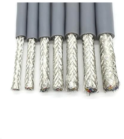 Apparecchiature di comunicazione Cavo schermato Towline 18 AWG/0,75 mm² 6/7/8 conduttori Cavo flessibile in PVC da 5 m Resistenza TRVVP alla flessione Filo di rame resistente alla corrosione Fili e ca
