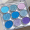 Matte Pearlescent Eyeshadow Palette, 9 Farben Lidschatten Palette, Glitzer Blau Lidschattenpalette für Tägliche und Bühnen Makeup, Smoky, Wasserdicht, Feines Pulver, Lang Anhaltend Brillant (Blau)