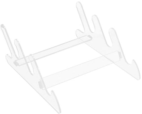 NUOBESTY Acrylic Keyboard Riser Stand Display Rack for Computers Tilted Mechanical Keyboard Holder Desk Accessory Storage