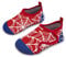 Badeschuhe Kinder Strandschuhe Schwimmschuhe Jungen Baby Wasserschuhe Schnell Badesoken Aquaschuhe Trocknend Barfuss Schuhe（Spinnennetz Rot Blau 28/29）