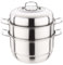 3 Tier Stainless Steel Steamer Pot,Stainless Steel Steamer Pot,Multi-Use High Capacity Single Layer Hot Pot and Double Layer Steamer, Ideal for Cooking Dumplings, with Heat-Resistant Handle and Easy C