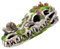 Cabilock Resina dinosaurio cráneo decoración esqueleto figura jardín estatua hueso muestra caracol en dinosaurio cráneo estatua decoración de jardín decoraciones terrario cráneo dinosaurio cráneo