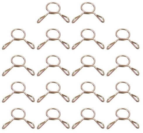 sourcing map Fuel Line Hose Clips, 30Pcs 6mm ID 7.3mm Max. ID 65Mn Steel Water Pipe Air Tubing Spring Hose Clamps for Motorcycle Scooter ATV