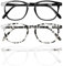 COJWIS Lesebrille 3er Pack Herren Damen Brille Runder Rahmen Blaulichtfilter Federscharnier Leser Schwarz/Schildpat Brillen (Schwarz Schildpatt Durchsichtig, 0.00, x)