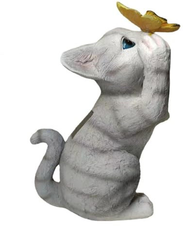 jojofuny Lámpara Solar Gato Adorable Para Jardín Decoración Creativa y Luz De Paisaje Para Iluminar El Patio Espacio Exterior