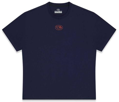 CINELLI Columbus Fork Sticker Short Sleeve T-Shirt S Blue