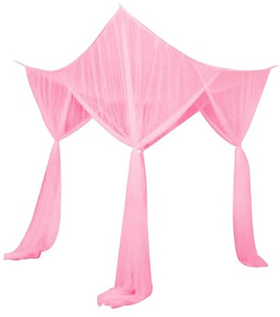 Baoblaze 4 Eckpfostenbett Baldachin Netz Hanging Bett Valance für Erwachsene Outdoor Girls