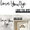 2PCS Love You Bye Above Door Sign,Wooden Black Love You Bye Door Topper Wall Art for Hallway and Stairs,Wall Decoration Sign for Valentines Home Decorations