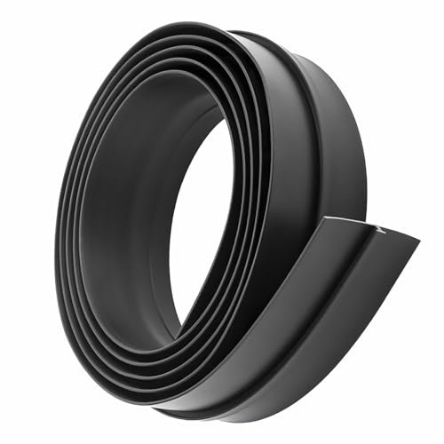 3 M Garagentor Dichtung, 4,5 × 300 cm Türschwellen Leiste Übergangsleiste Boden Gummi T Profil Übergangsprofil für LKW-Türabdeckung (Schwarz)