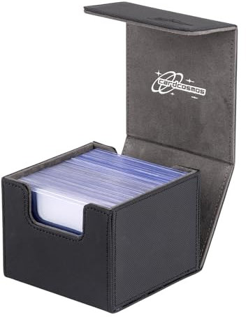 cardcosmos Premium Toploader Box para 60 tarjetas – Cierre magnético, forro interior de microfibra, apilable y libre de ácidos, caja de almacenamiento para Toploader de 3 x 4 pulgadas (35 pt), TCG