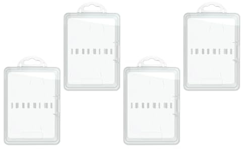 Ciieeo Brush Head Storage Container and Brush Head Portable Case 4 Pcs PP Material with Easy Carry and Easy Clean Features for Travel and Gym Use