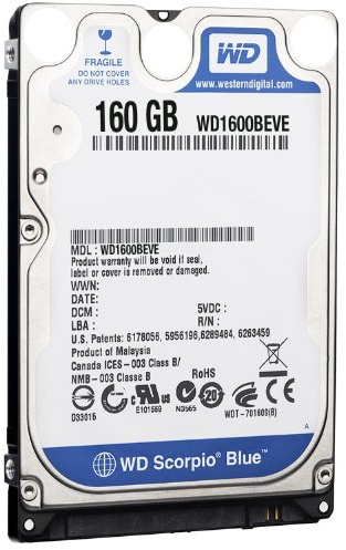 WD Scorpio Blue 160GB EIDE 8MB Cache 2.5 inch Internal Hard Drive OEM
