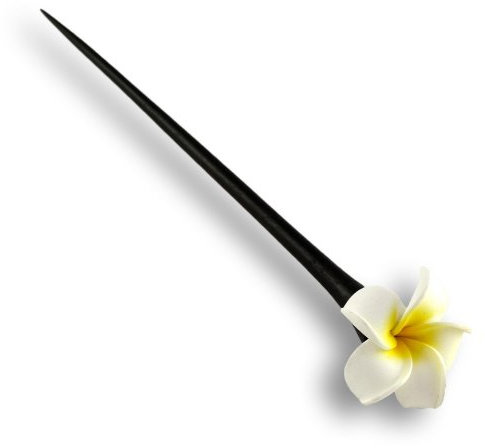 ISLAND PIERCINGS Haarnadel Handarbeit aus Holz im Frangipani Design HN189