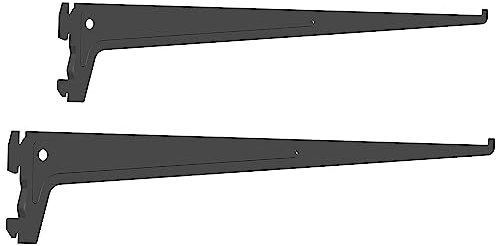 Element System 18133-00016 PRO-Träger Regalträger 1-reihig / 2 Stück / 7 Abmessungen / 3 Farben/L = 40 cm/schwarz/für Regalsystem/Wandschiene