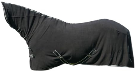 Harry's Horse Fleecedeken Deluxe met Hals, Farbe:schwarz, Größe:155cm