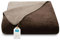ZOLLNER Kuscheldecke zweifarbig in 150x200 cm - kuschelige Sofadecke in Dunkelbraun - waschbar bis 40°C - langlebiges Mischgewebe - Hotelwäschequalität - Oeko Tex® Zertifiziert