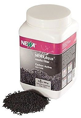 Newa Carbone Attivo Per Filtro Acquario in Pellets 3 sacchetti Acqua Media Filter Bustine 3x100gr