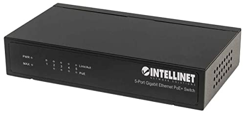 Intellinet INT Switch 5-Port Gigabit Ethernet PoE+ Grün