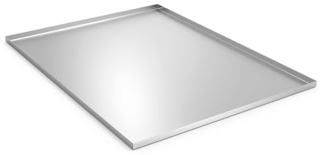 Vassoio per pasticceria in acciaio inox 600 x 400 x 14 mm