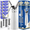 NEMT Sahnespender 0,5 L Sahnesiphon weiss + 50 Sahnekapseln 500 ml Sahnespender Aluminium mit Edelstahl Düsen und Reinigungbürste, Auslaufsicherer Sahnebereiter für Schlagsahne, Creme, Mousse