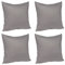 WOLTU® 4X Kissenbezug Kissenhülle 100% Baumwolle mit Reissverschluss, 4er Set Sofakissen Dekokissen Kopfkissen Hülle Bezüge Bezug, 35x35 cm, Dunkel Grau