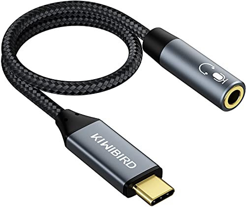 KiwiBird Adattatore per Jack Audio Cuffie da USB-C Tipo C Digitale a 3,5mm con Chipset DAC