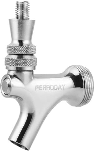 FERRODAY Edelstahl Zugluft-Bierhahn SS304 Bierhahn für Fasshahn, Turm, Bierschaft und Kegerator (Bierhahn alle SS304-Version).