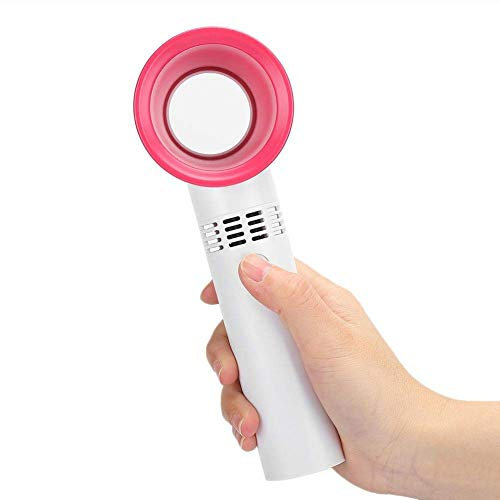 Ventilador sin aspas, mini USB Ventilador portátil recargable de mano Tres velocidades de ajuste, Enfriador de aire personal útil Multiplicador de aire de mesa Ventilador de enfriamiento(Blanco)