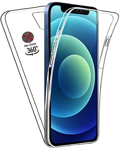DN-Technology iPhone 12 Mini (5.4'') Case Front & Back Soft | Phone Case | 360° Full Protection Slim | Clear | case 2 in 1 | Silicone |Transparent | Bumper | TPU Silicone Gel Case For iPhone 12 Mini
