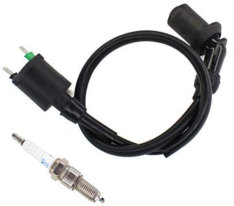 AISEN Zündspule & Kerzenstecker Zündkerze für Explorer, Jump, Level, Kallio, Iron, Commodo, Formula, Wallstre meisten 50ccm 2-Takt und 50ccm/125ccm GY6 4-Takt Rollern # BT22001-MOD-11378