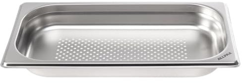 Allpax GN Behälter 1/3 Edelstahl - Höhe 40 mm - mit Lochung - lebensmittelechter & hitzebeständiger Gastronormbehälter, zum Abtropfen oder als Gareinsatz im Chafing Dish, perforiert