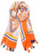 Van Der Rich ® - Schal mit Fransen - Damen (1-Orange)