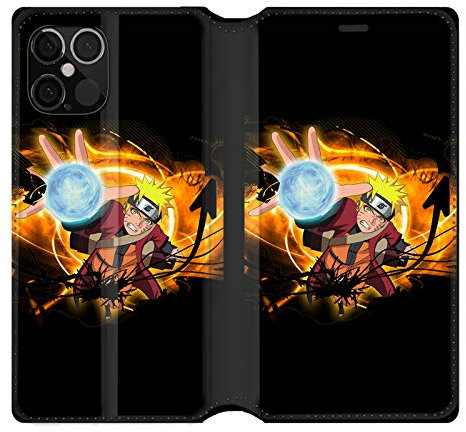 Cokitec Leather Wallet Case for iPhone 12 Pro Max Manga Naruto Black