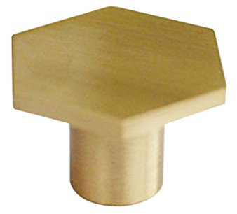 holilest Griff, Gold Messing Hexagon Knöpfe Schranktürgriff Schublade zieht Möbelbeschläge-30