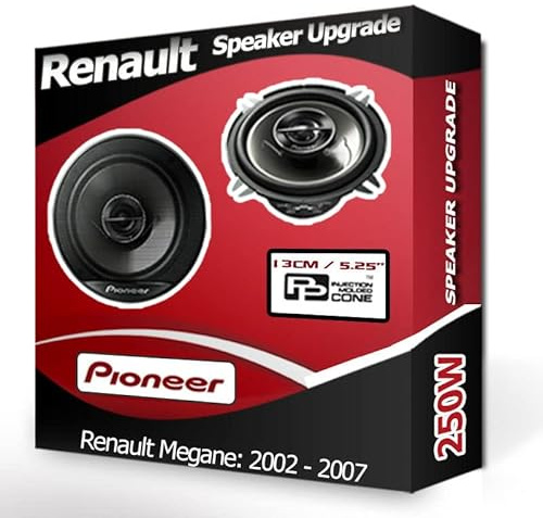 Megane Speaker upgrade Front Door Pioneer car speakers 5.25 13cm 250W 250W