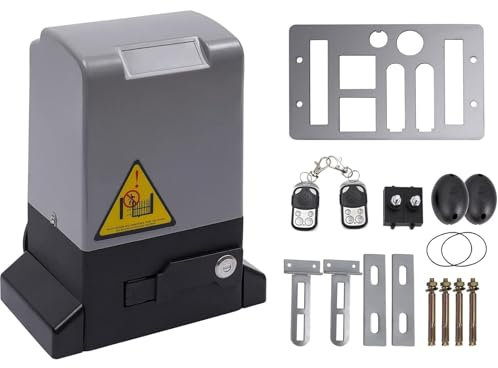 RibasuBB Motor Puerta Corredera, 370W Motor con Control Remotos Abridor para Puertas Correderas Capacidad de 600kg Motor para Puerta Corredera, Motor Puerta Corredera Garaje