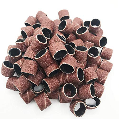 SHENGANG 100 Stück Schleifbänder Hülsen und 2 Dorne Schleifen Elektro Polieren Schleifpapier Kreis Sand Ting