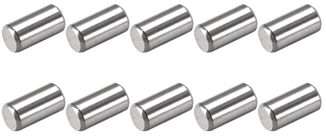 METALLIXITY Tassello Perno (5x10mm) 15pz, 304 Acciaio Inox Scaffale Supporto Pioli Perno Fissaggio Elementi - per Metallo Dispositivi, Mobili Installazione, Industriale, Fai da Te