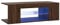 vidaXL TV Schrank mit LED-Leuchten Lowboard TV Möbel Tisch Board Sideboard Fernsehschrank Fernsehtisch HiFi-Schrank Braun Eichen-Optik 90x39x30cm