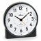 Atlanta Großer Funkwecker Analog Licht Snooze Crescendo Zahlen - 1843/7 (Schwarz)
