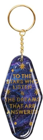 Acotar Schlüsselanhänger mit Zitat To The Stars Who Listen, Mehrfarbig