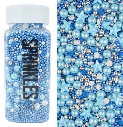 MakeSomeSweets BLUE OCEAN Sprinkles - Decorazioni Commestibili Vegane e Senza Olio Di Palma - 100g