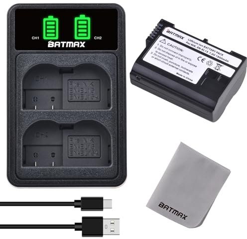 Batmax EN-EL15 EN-EL15A Batterie et Chargeur avec USB Port pour en EL15B EN-EL15C Nikon Z5, Z6, Z7, Z7II, 1 V1, D800, D810, D850, D7500, D7200, D7100, D7000, D610, D600 D500