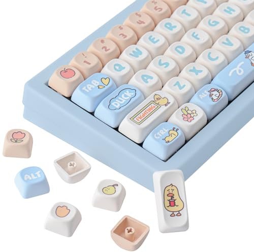 JOMKIZ MOA Profile PBT Keycaps 60%, 140-Tasten Thermosublimation ANSI Layout Keycap Set für Cherry MX Switch Mechanische Tastaturen