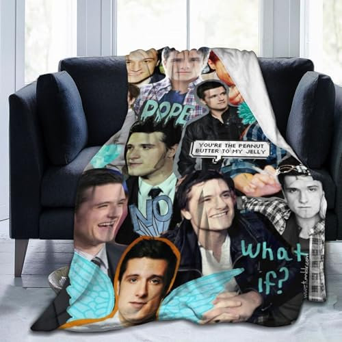 Mobili Josh Star Hutcherson Decke Star Weiche und Bequeme Woll-Fleece-Überwurfdecke für Dekor, Sofa, Büro, Auto, Zuhause, gemütliche Plüsch-Camping-Yoga-Reise-Dekoration, Stranddecke, Geschenk