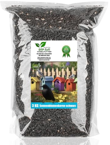 3kg Sonnenblumenkerne schwarz Streufutter Vogelfutter Vögel Wildvögel Sonnenblumen im Doypack (3 kg)