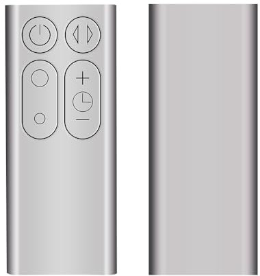 TCNOUMT Suitible for the Dyson Tower Fan Remote Control, Compatible with Dyson TP00 TP01 AM11 Pure Cool Tower Purifier Fan, Silver, Non-metallic material