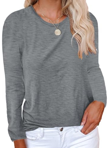 Cicy Bell T-Shirt da Donna Bluse e Camicie Girocollo Cotone Estivo Casual Maglietta da Donna Allentate