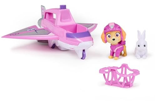 Paw Patrol - Pat Patrouille - Véhicule Figurine Stella Air Rescue - Voiture Figurine À Collectionner - Projectiles Mission Voltige - Pat Patrouille Véhicule - Voiture Enfant - Jouet Enfant 3 Ans Et +