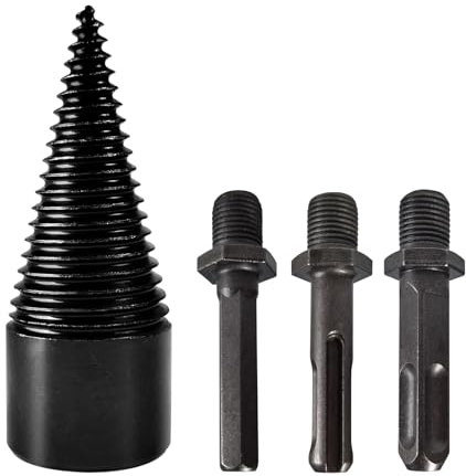 Umelee Broca para Dividir Madera, 32mm Brocas Divisora de Leña con 3 Ejes de Perforación, Broca de Partida de Madera para Dividir Troncos, Taladro Eléctrico, Cortador de Madera